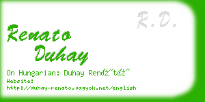 renato duhay business card